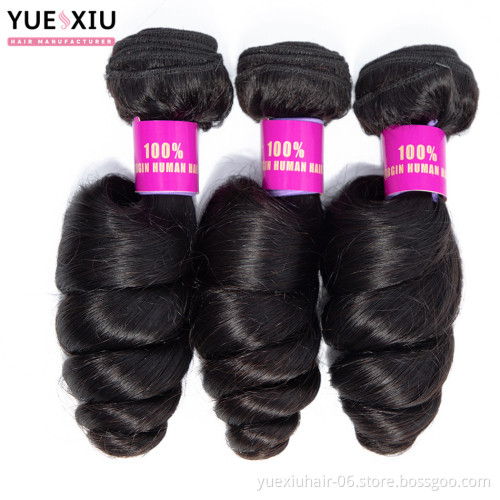 Wholesale brazilian virgin hair  loose wave hair bundle brazilian cuticle aligned hair